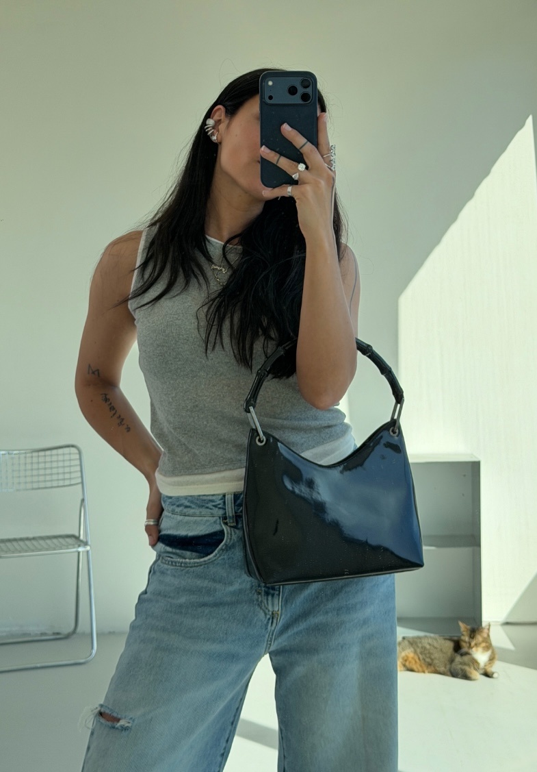 RR ARCHIVE Gucci Bamboo Patent Handbag