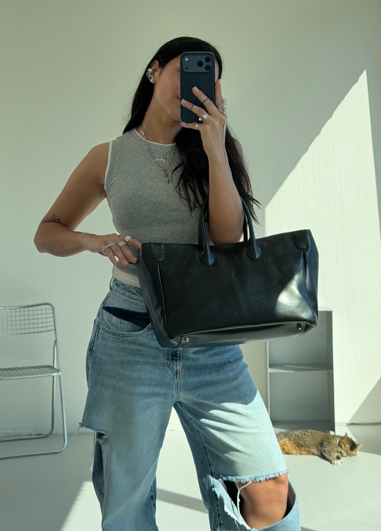 RR ARCHIVE Yves Saint Laurent Patent Leather Tote