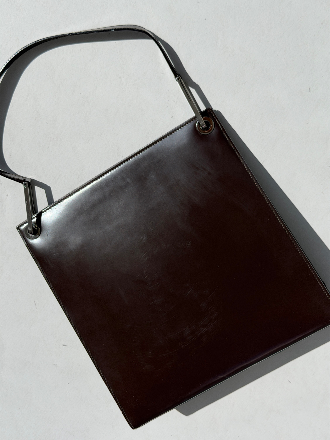 RR ARCHIVE Gucci G Patent Leather Shoulder Bag