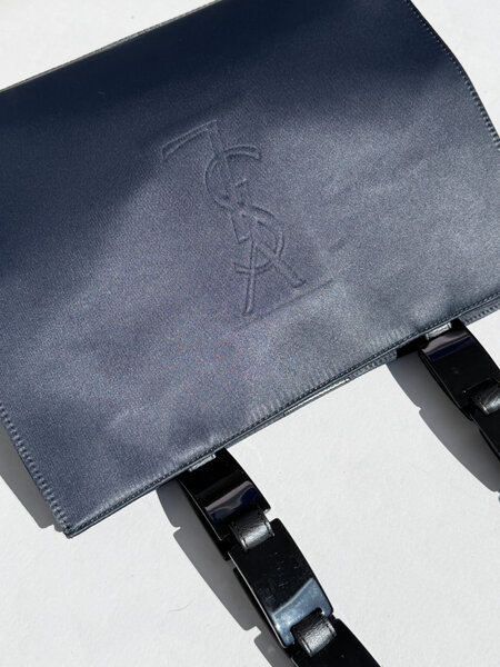 RR ARCHIVE Yves Saint Laurent Satin Logo Shoulder Bag