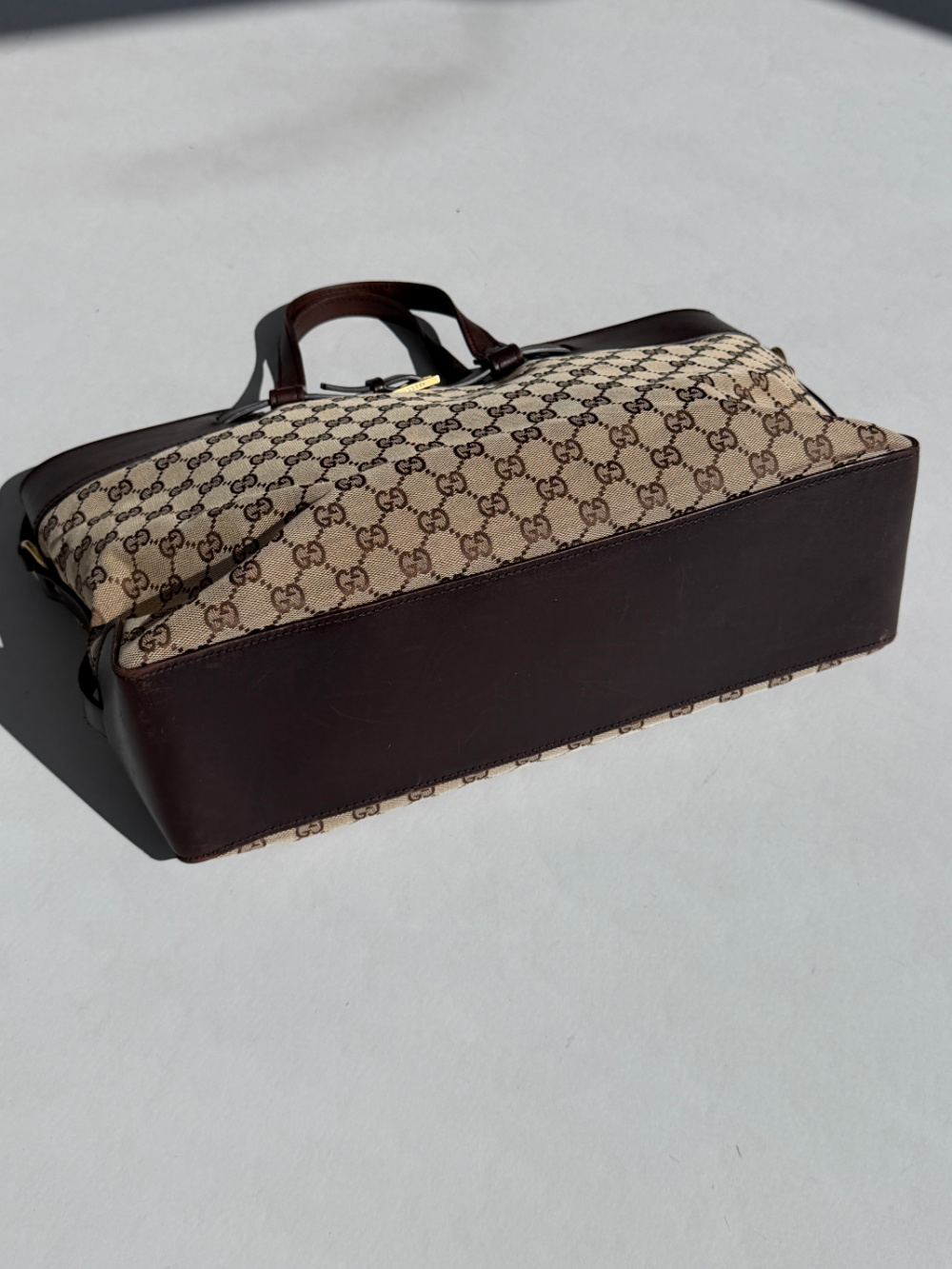 RR ARCHIVE Gucci GG Canvas & Leather Tote Bag