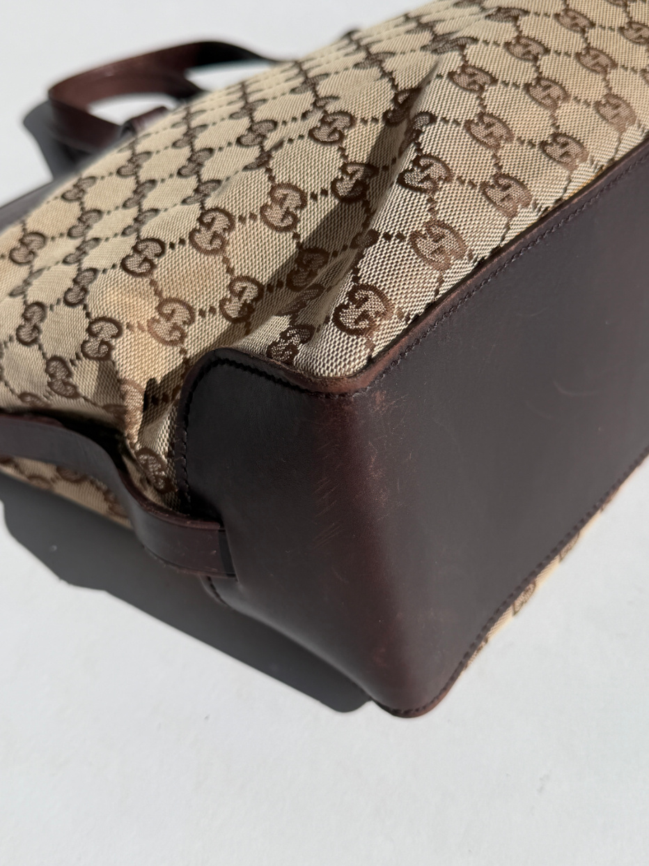 RR ARCHIVE Gucci GG Canvas & Leather Tote Bag