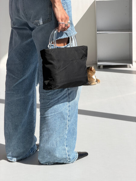 RR ARCHIVE Prada Nylon Plexi Handle Mini Bag