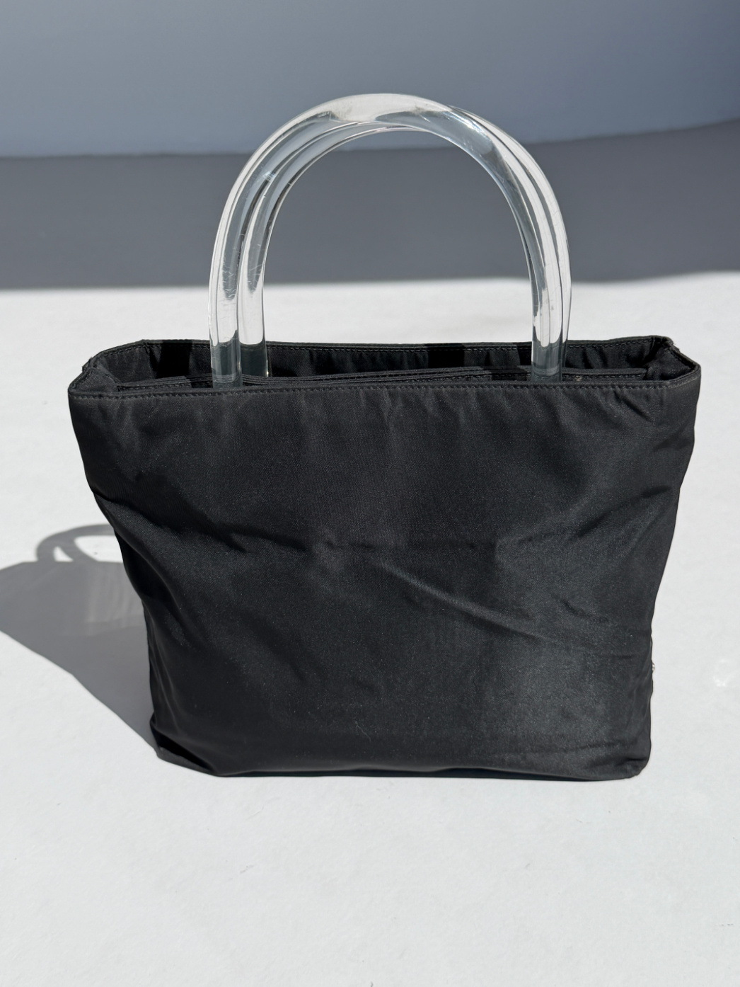 RR ARCHIVE Prada Nylon Plexi Handle Mini Bag