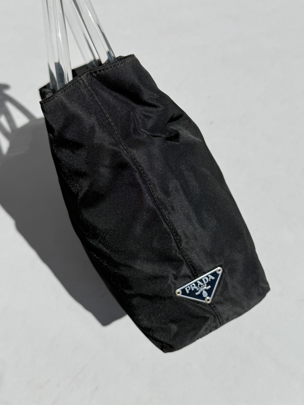 RR ARCHIVE Prada Nylon Plexi Handle Mini Bag