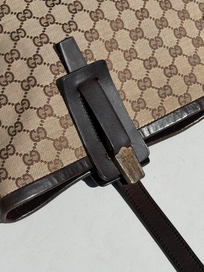 RR ARCHIVE Gucci GG Canvas & Leather Shoulder Bag