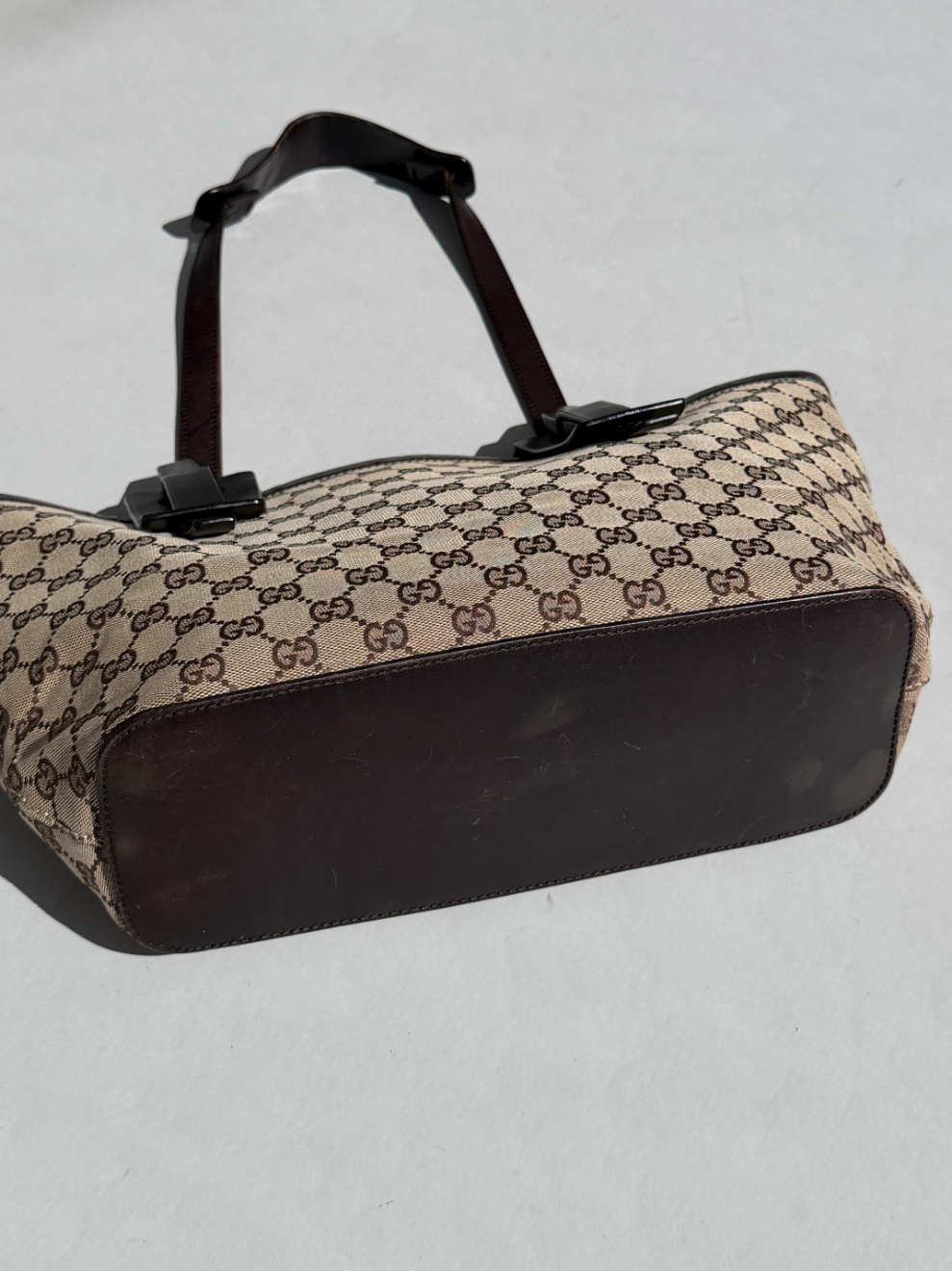 RR ARCHIVE Gucci GG Canvas & Leather Shoulder Bag