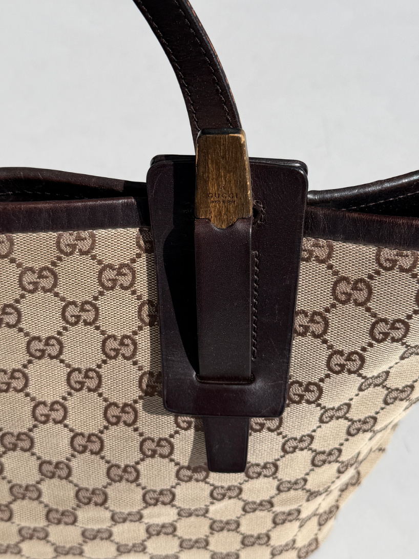 RR ARCHIVE Gucci GG Canvas & Leather Shoulder Bag