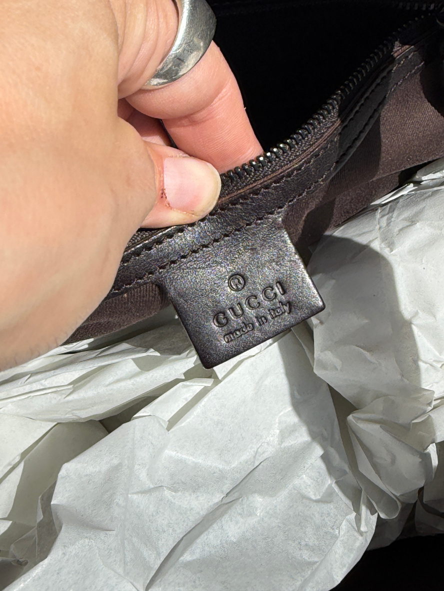 RR ARCHIVE Gucci GG Canvas & Leather Shoulder Bag