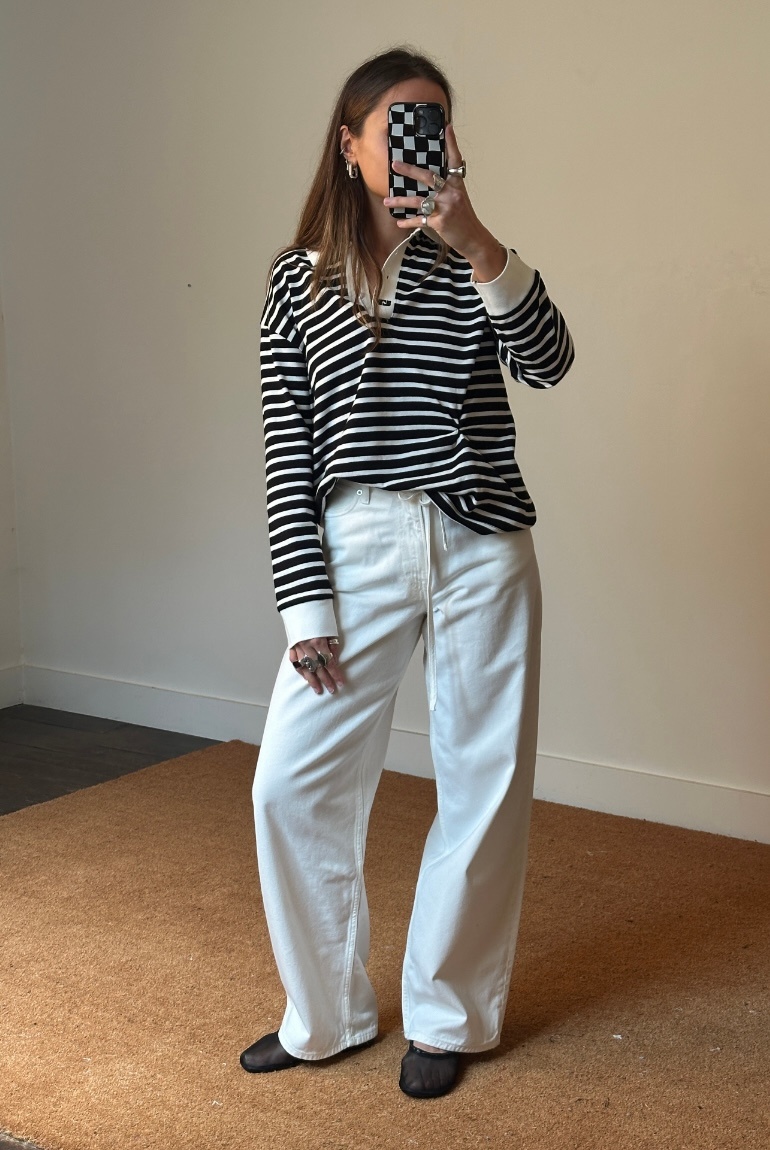 Laagam Duse striped longsleeve polo