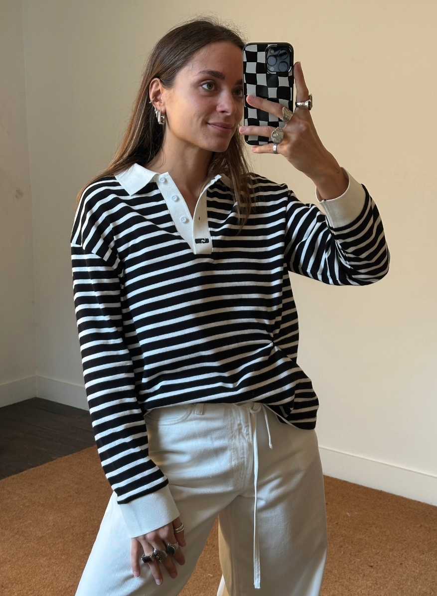 Laagam Duse striped longsleeve polo