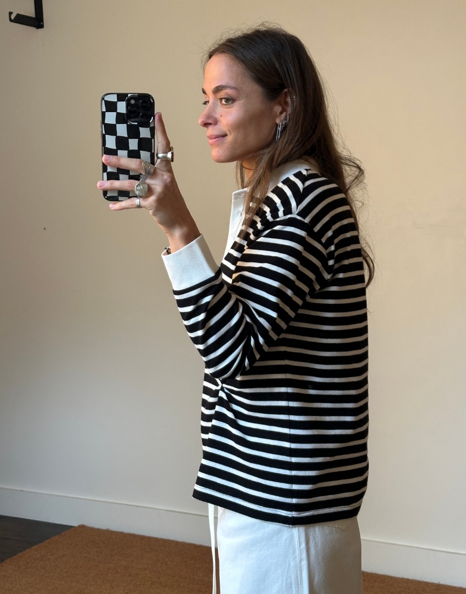 Laagam Duse striped longsleeve polo