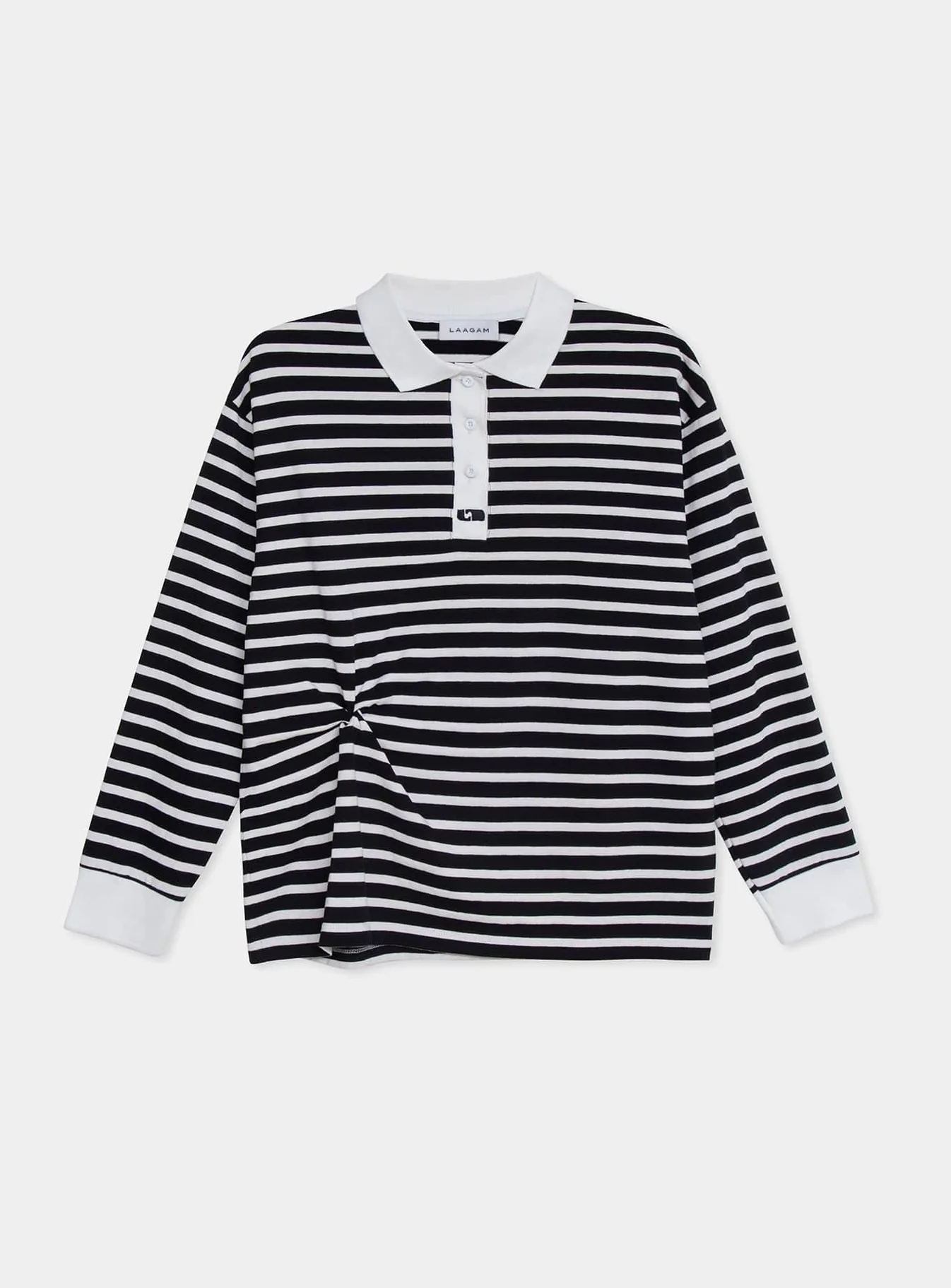 Laagam Duse striped longsleeve polo
