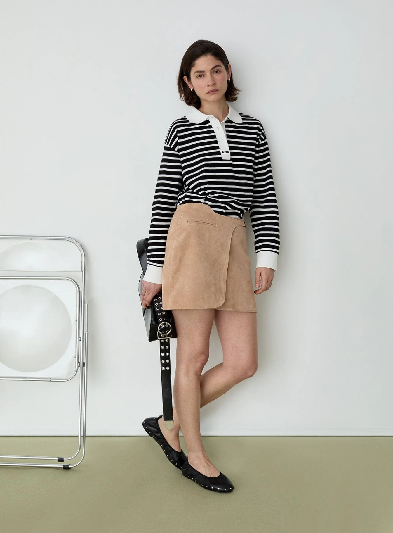 Laagam Duse striped longsleeve polo