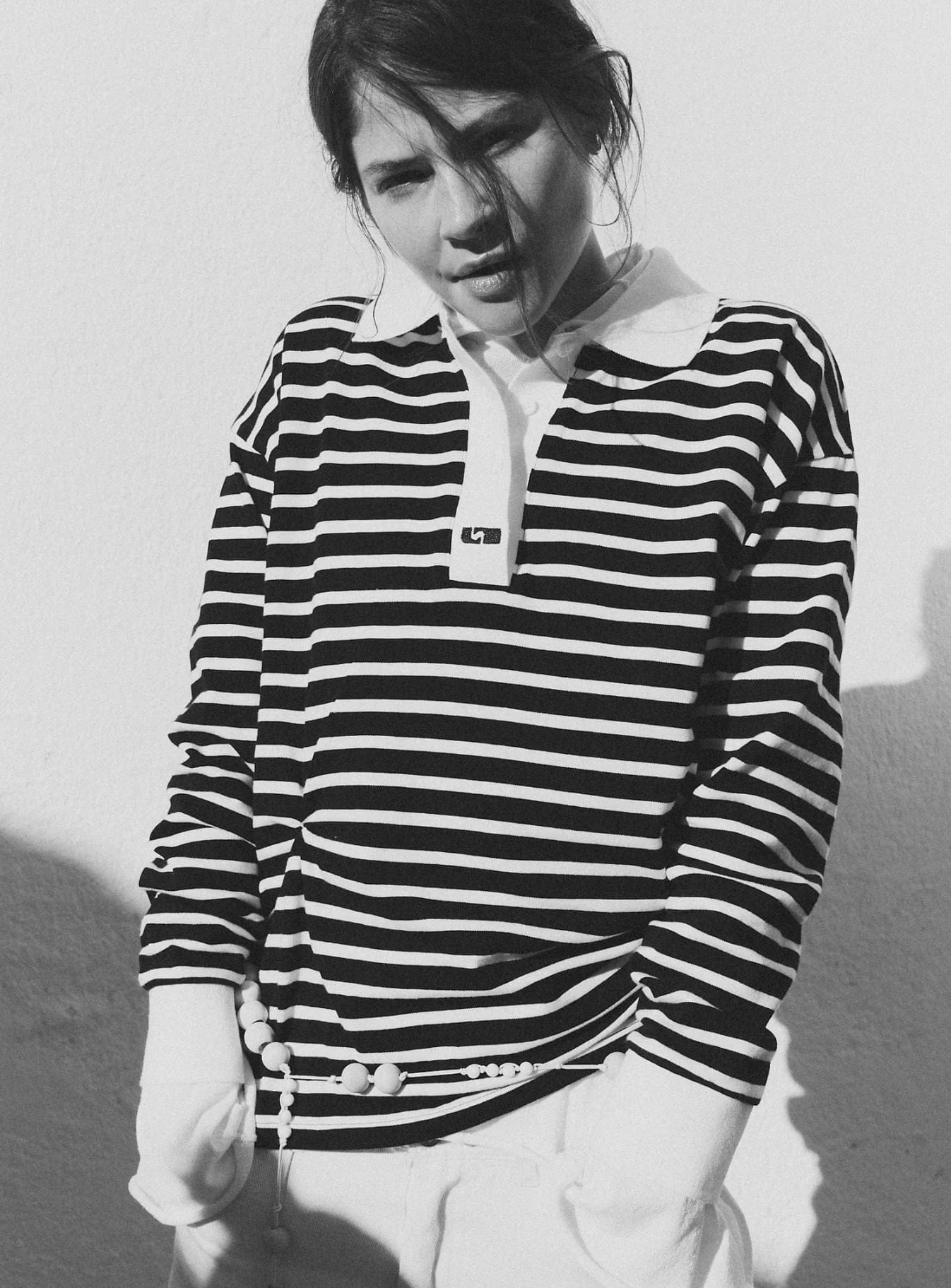 Laagam Duse striped longsleeve polo