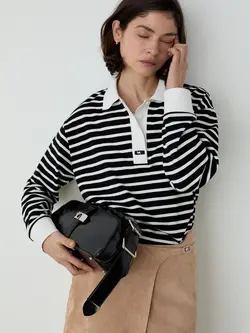 Laagam Duse striped longsleeve polo