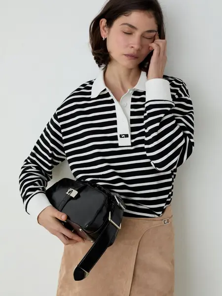 Laagam Duse striped longsleeve polo