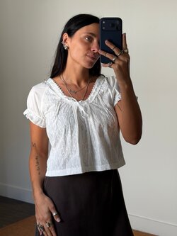 House of Sunny Sardine Broderie Top