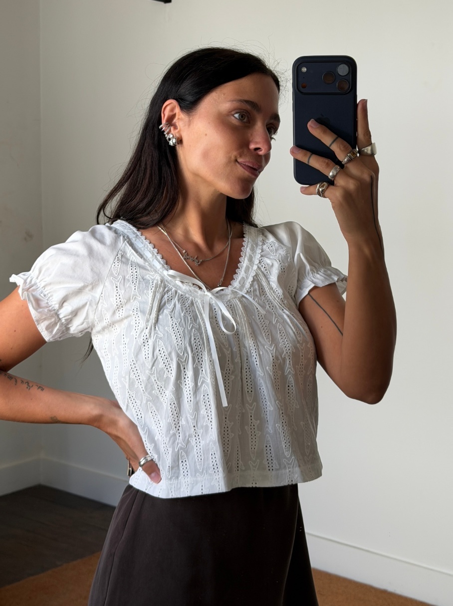 House of Sunny Sardine Broderie Top