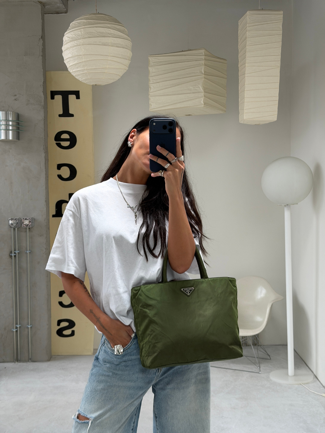 RR ARCHIVE Prada Nylon Midi Tote