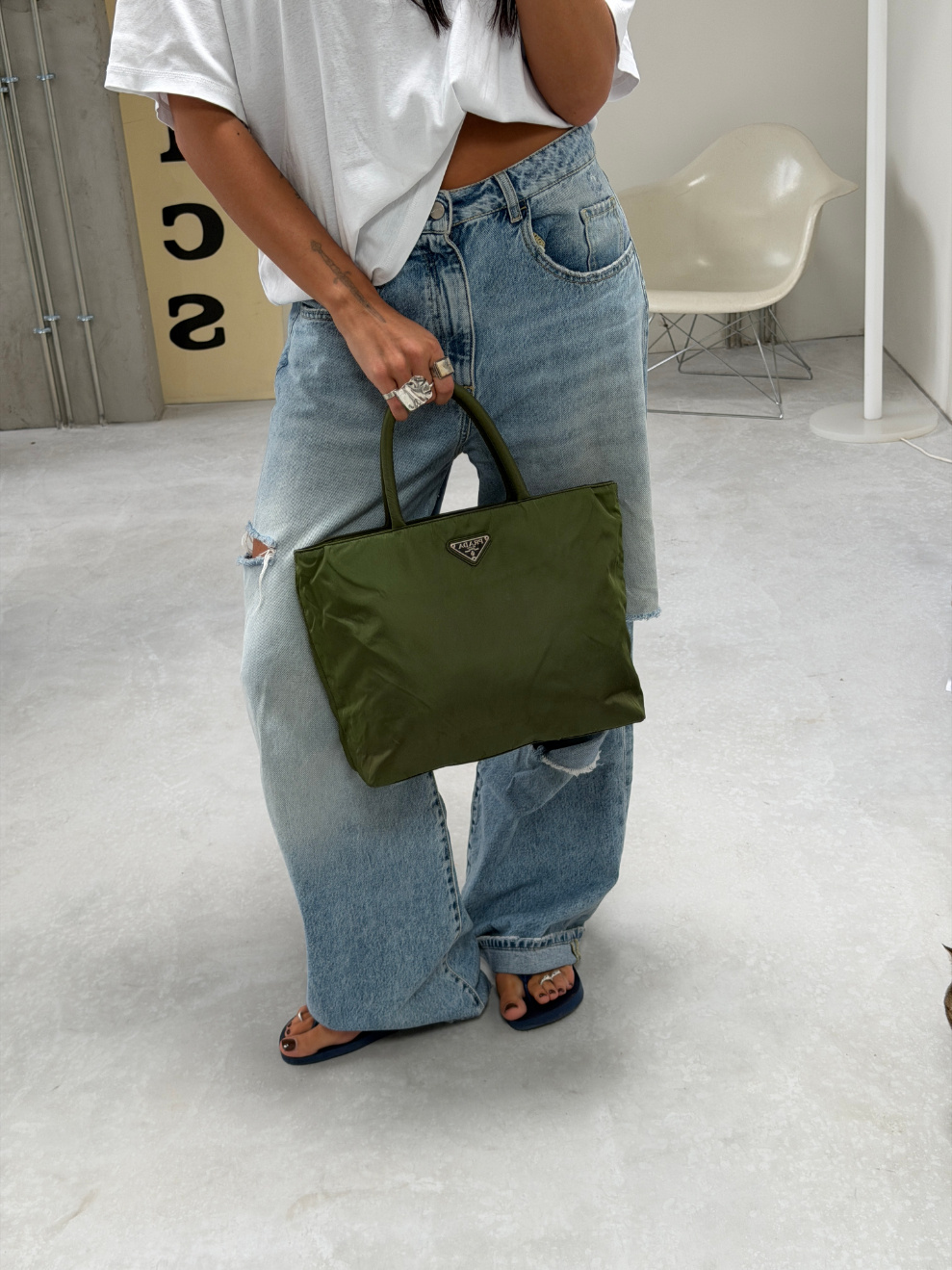 RR ARCHIVE Prada Nylon Midi Tote