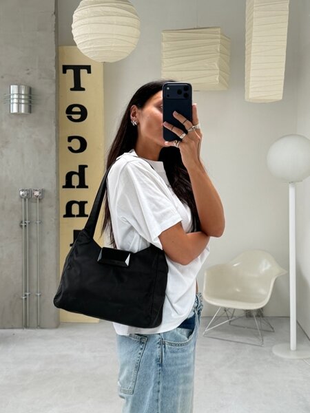 RR ARCHIVE Prada Plexi Closure Shoulder Bag