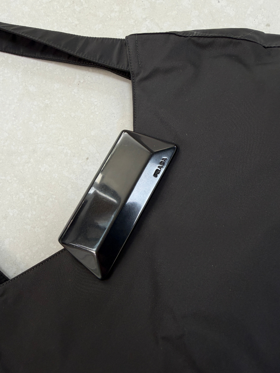 RR ARCHIVE Prada Plexi Closure Shoulder Bag