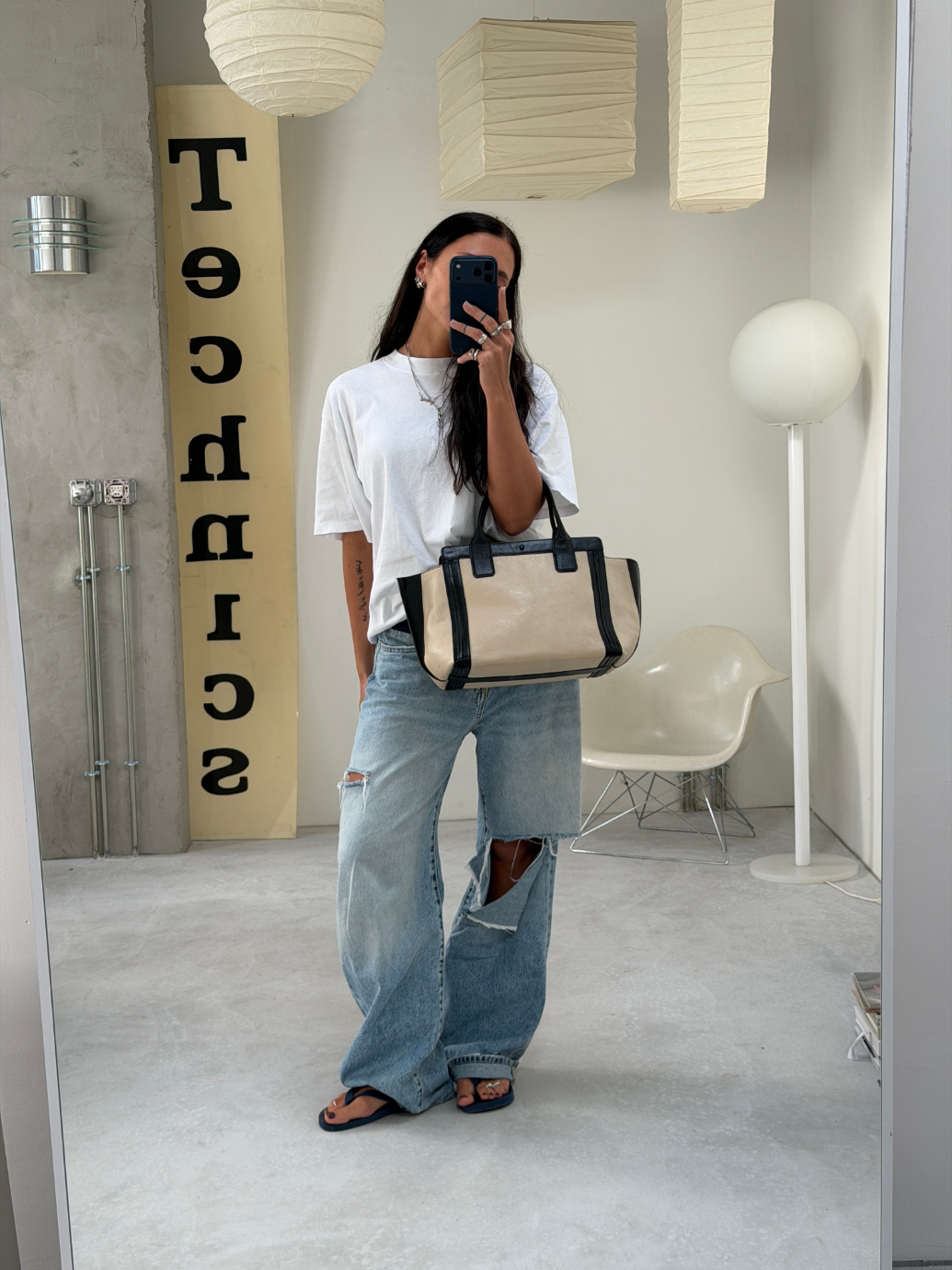 RR ARCHIVE Chloe Leather Contrast Tote