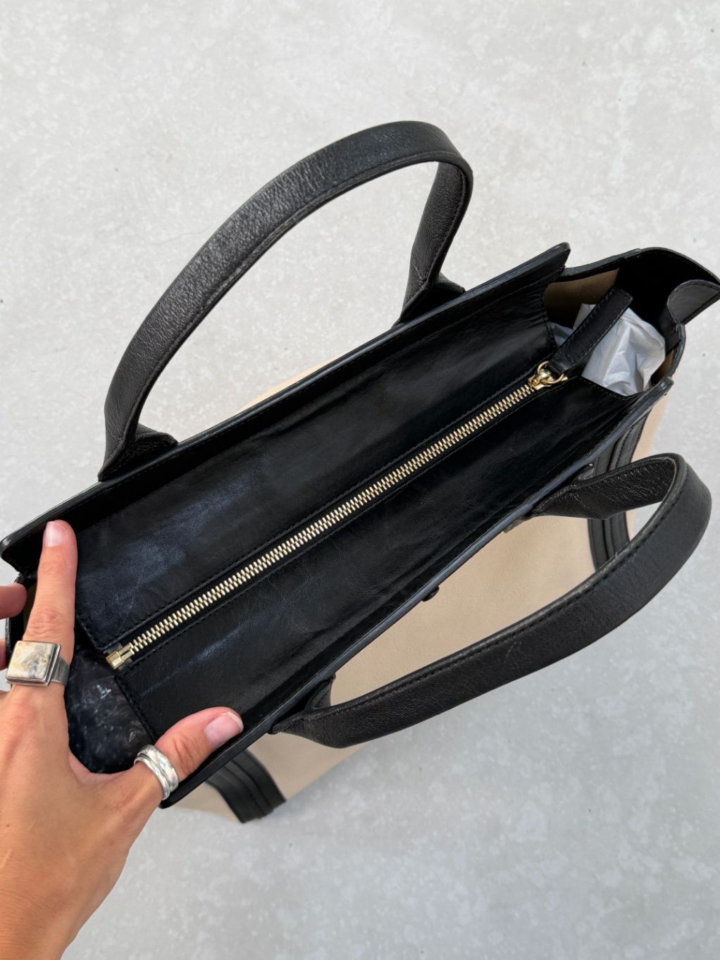 RR ARCHIVE Chloe Leather Contrast Tote