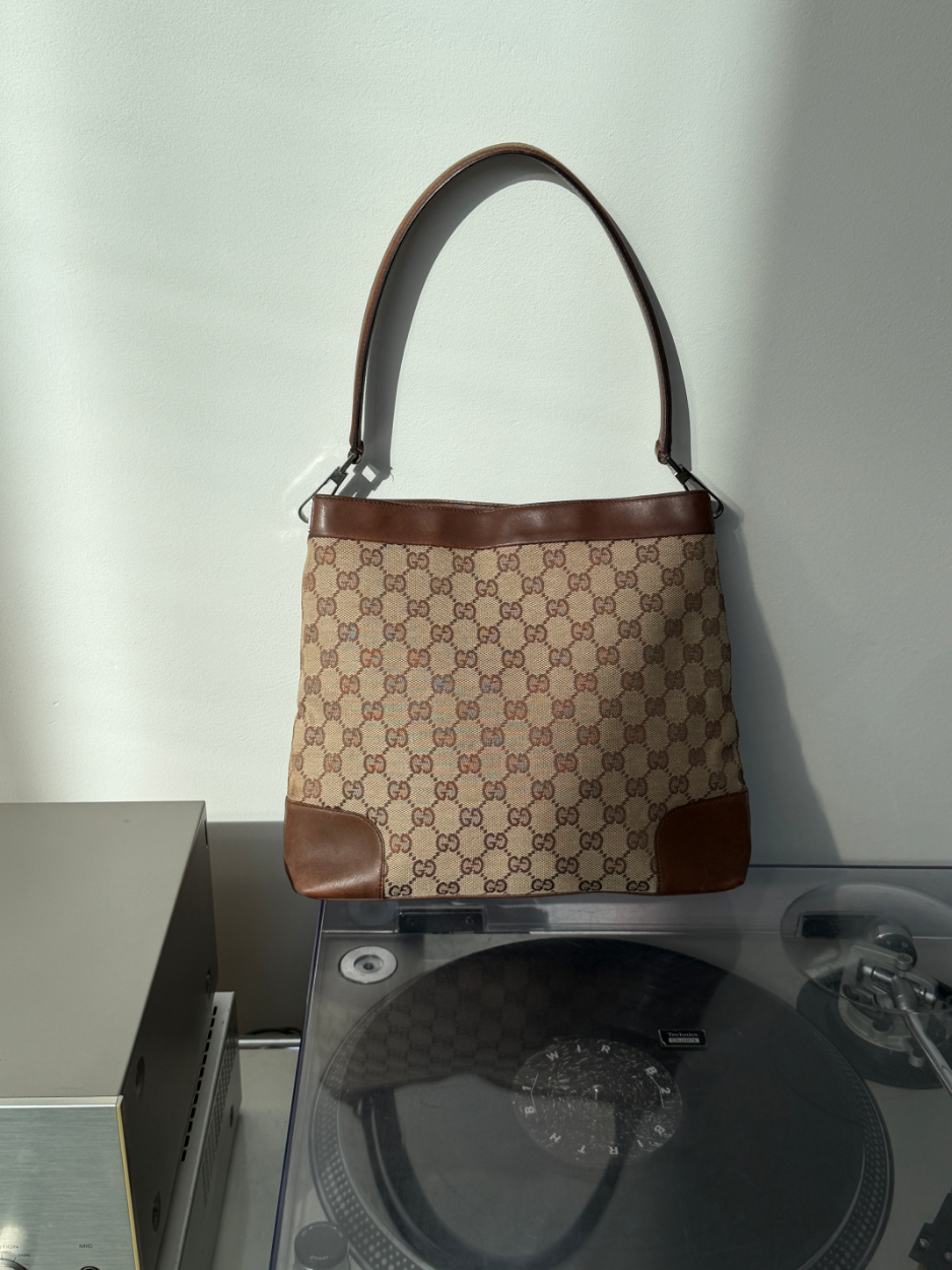 RR ARCHIVE Gucci GG Canvas & Leather Shoulder Bag