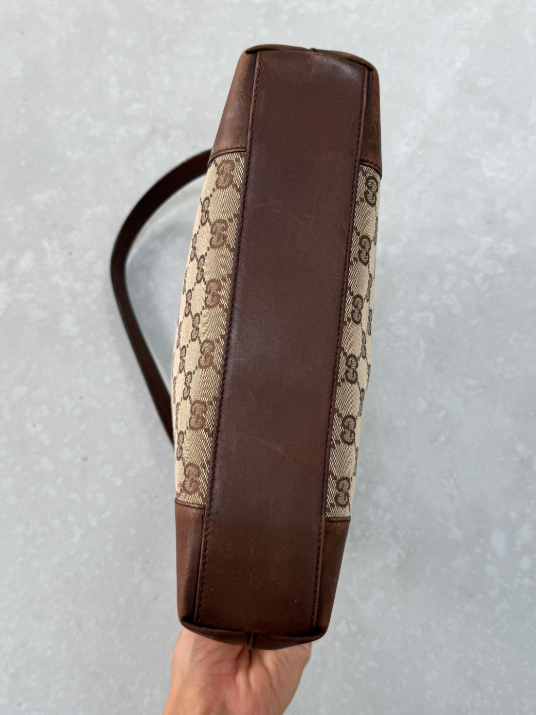 RR ARCHIVE Gucci GG Canvas & Leather Shoulder Bag