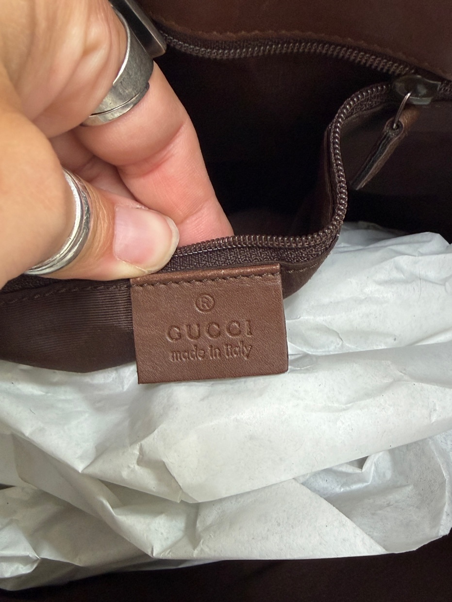 RR ARCHIVE Gucci GG Canvas & Leather Shoulder Bag