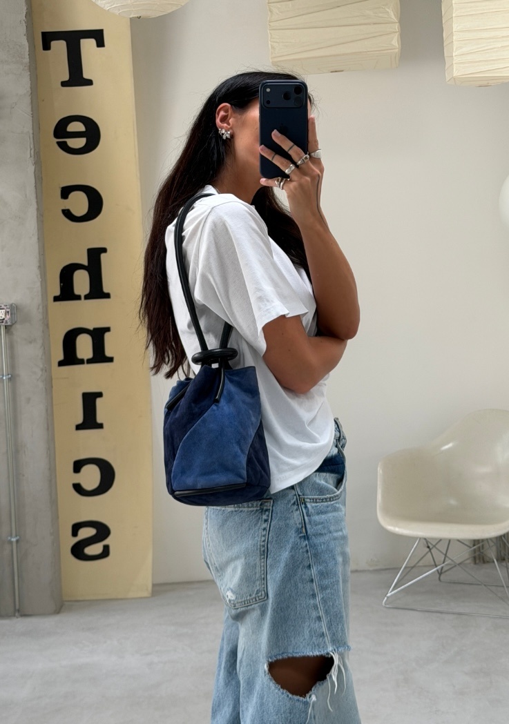 RR ARCHIVE Loewe Suede 2 Tone Bucket Bag