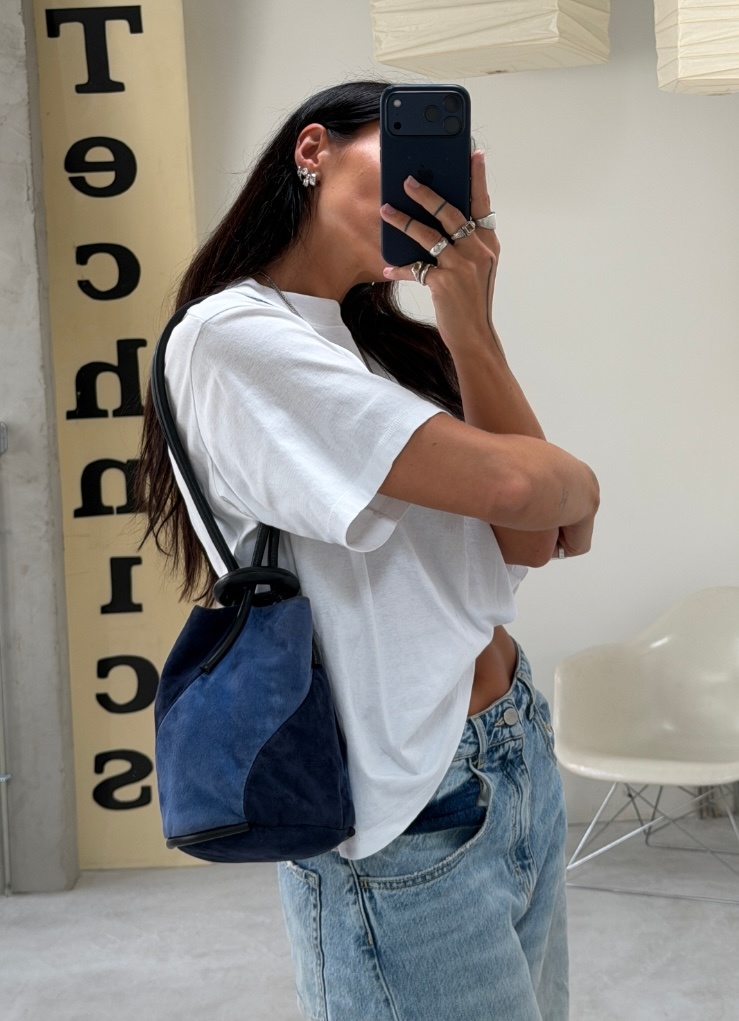 RR ARCHIVE Loewe Suede 2 Tone Bucket Bag