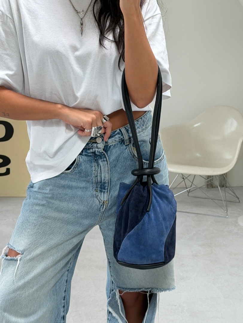 RR ARCHIVE Loewe Suede 2 Tone Bucket Bag