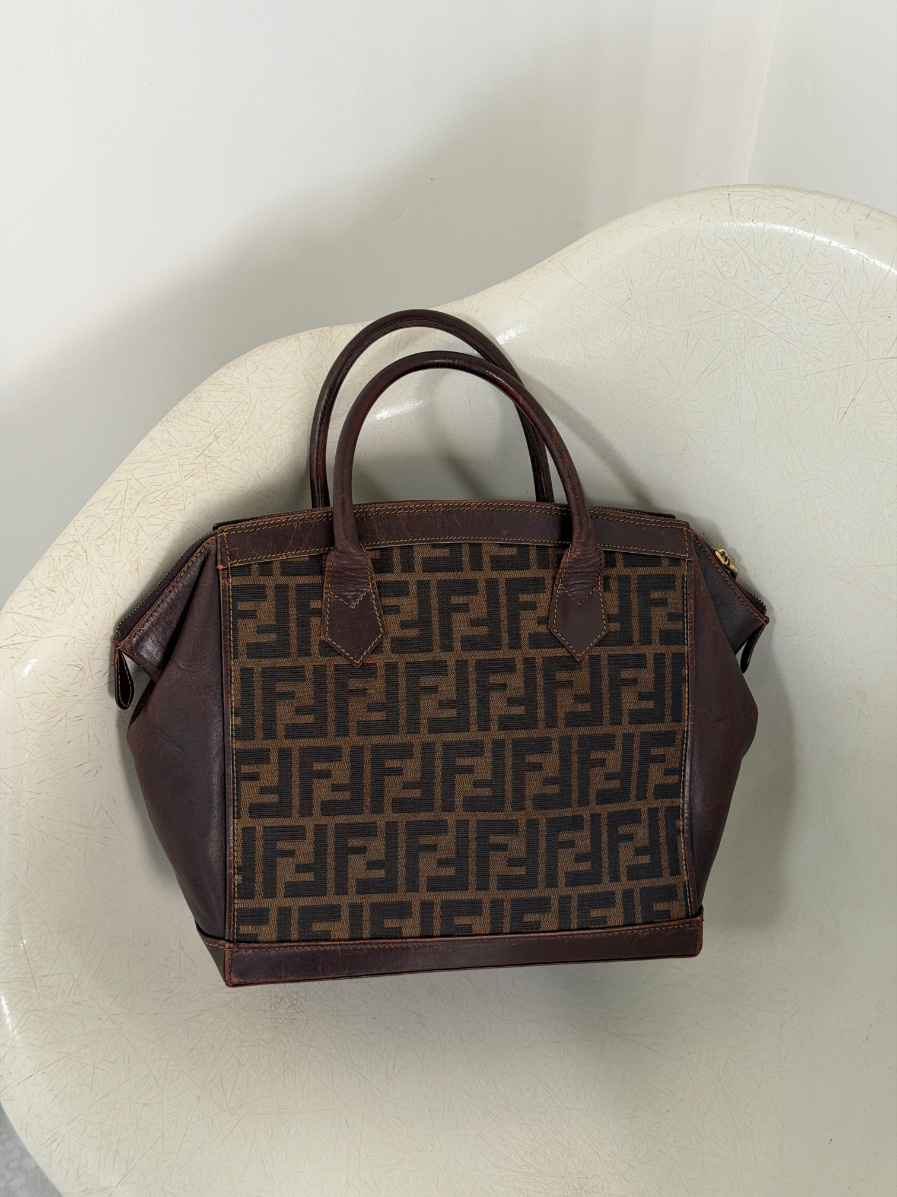 RR ARCHIVE Fendi Zucca Leather Hand Bag