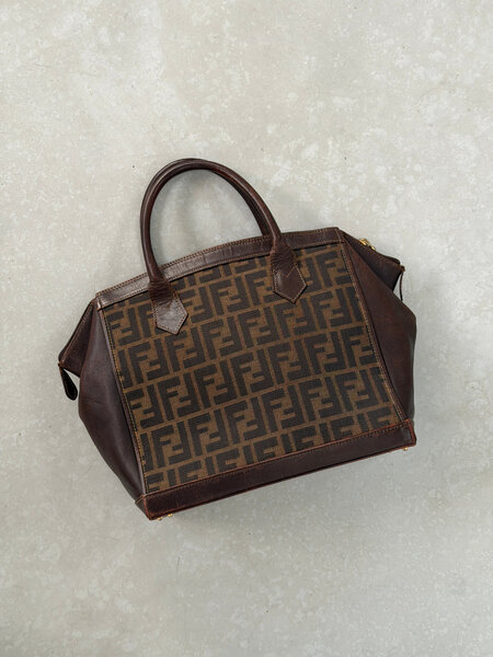 RR ARCHIVE Fendi Zucca Leather Hand Bag
