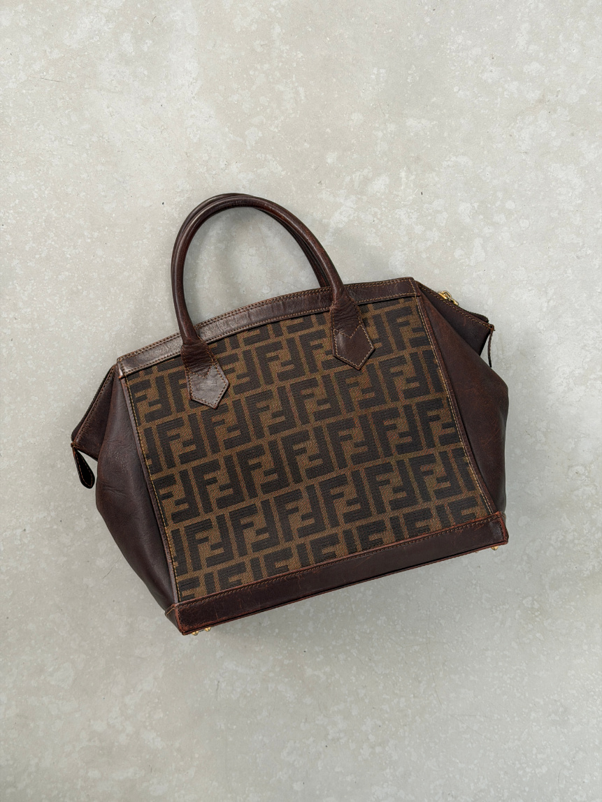 RR ARCHIVE Fendi Zucca Leather Hand Bag