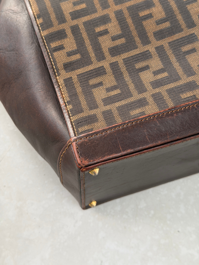 RR ARCHIVE Fendi Zucca Leather Hand Bag