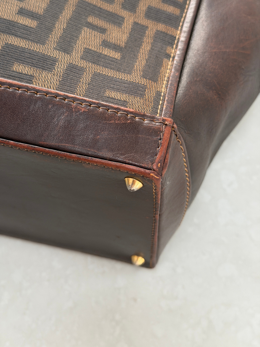RR ARCHIVE Fendi Zucca Leather Hand Bag