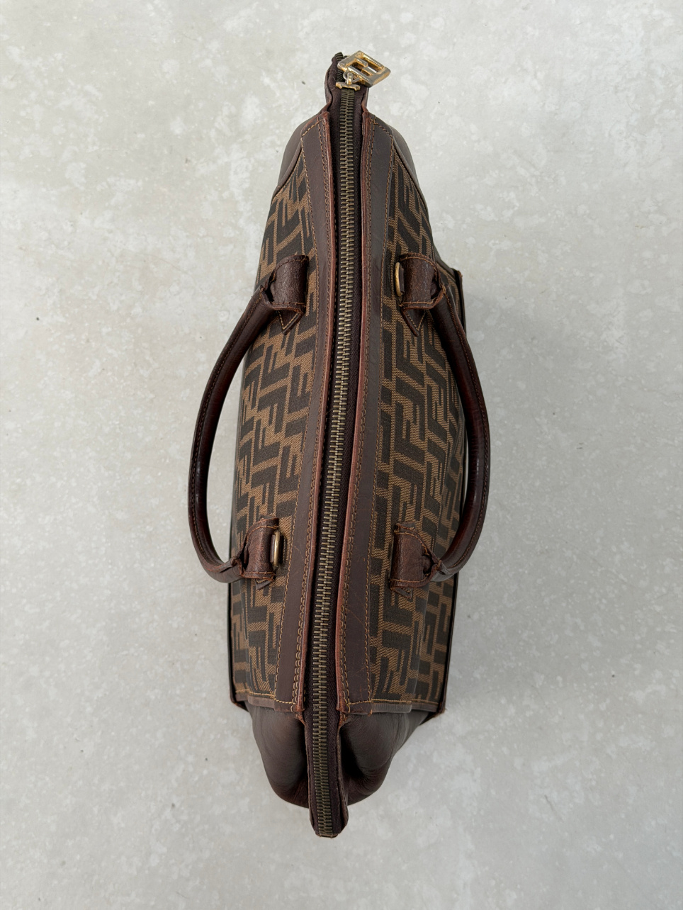 RR ARCHIVE Fendi Zucca Leather Hand Bag