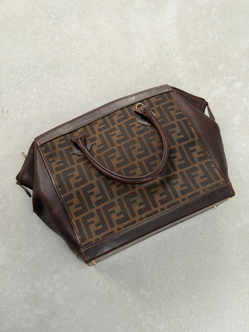 RR ARCHIVE Fendi Zucca Leather Hand Bag