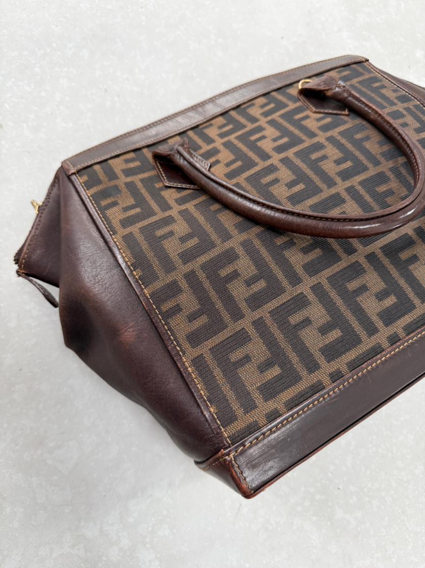 RR ARCHIVE Fendi Zucca Leather Hand Bag