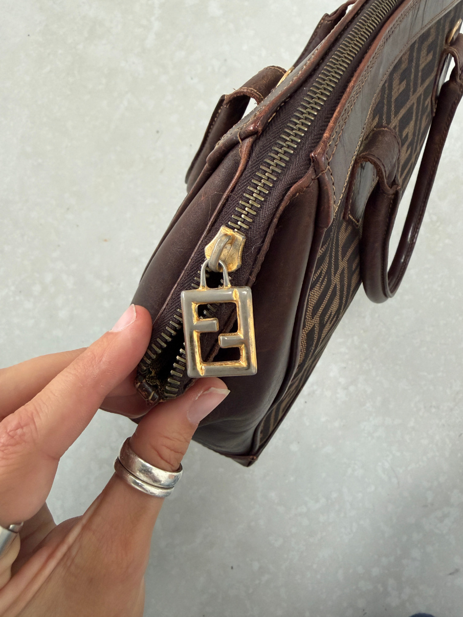 RR ARCHIVE Fendi Zucca Leather Hand Bag