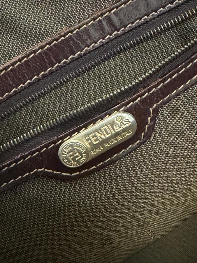 RR ARCHIVE Fendi Zucca Leather Hand Bag