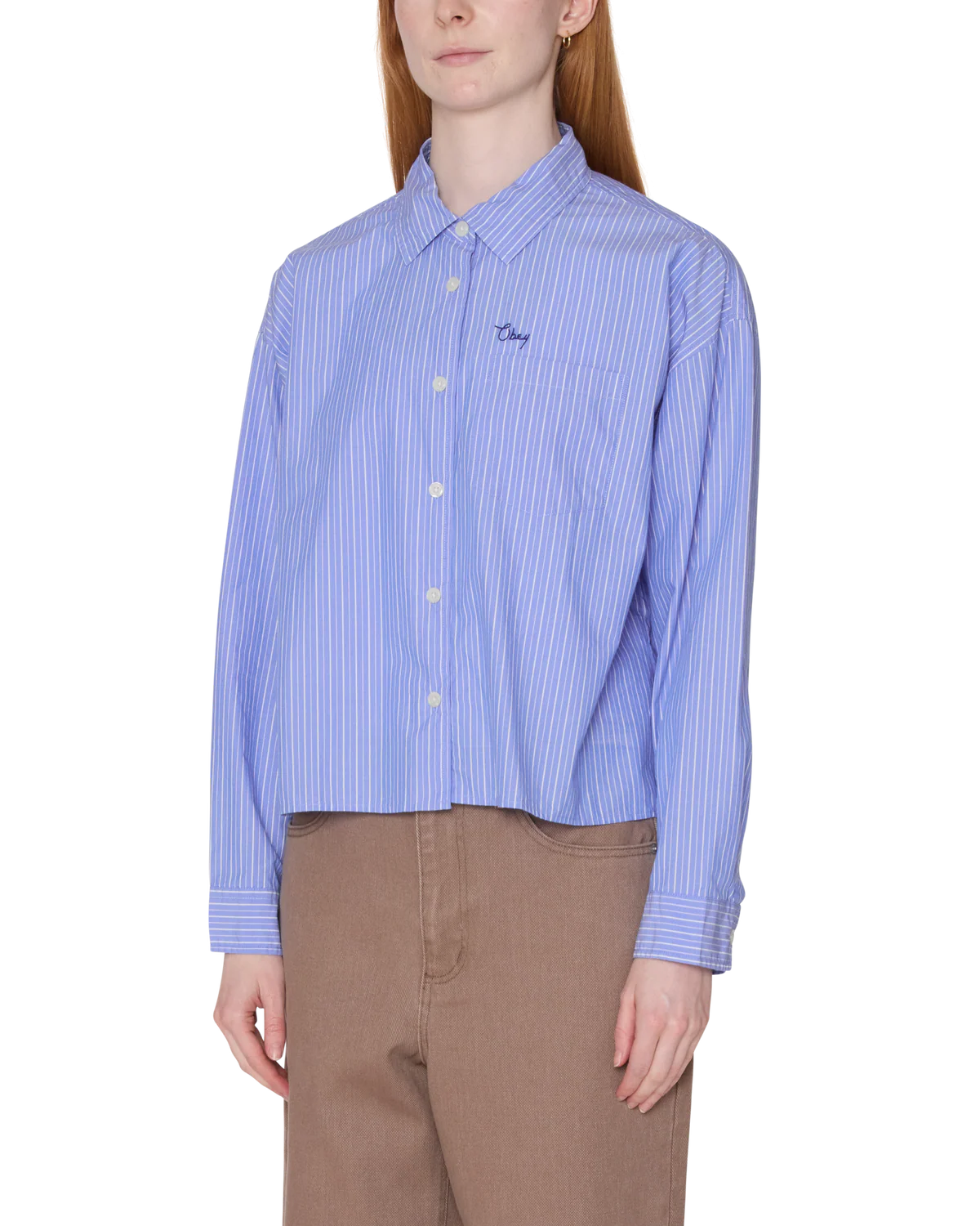 Obey Women Leisure Stripe Shirt