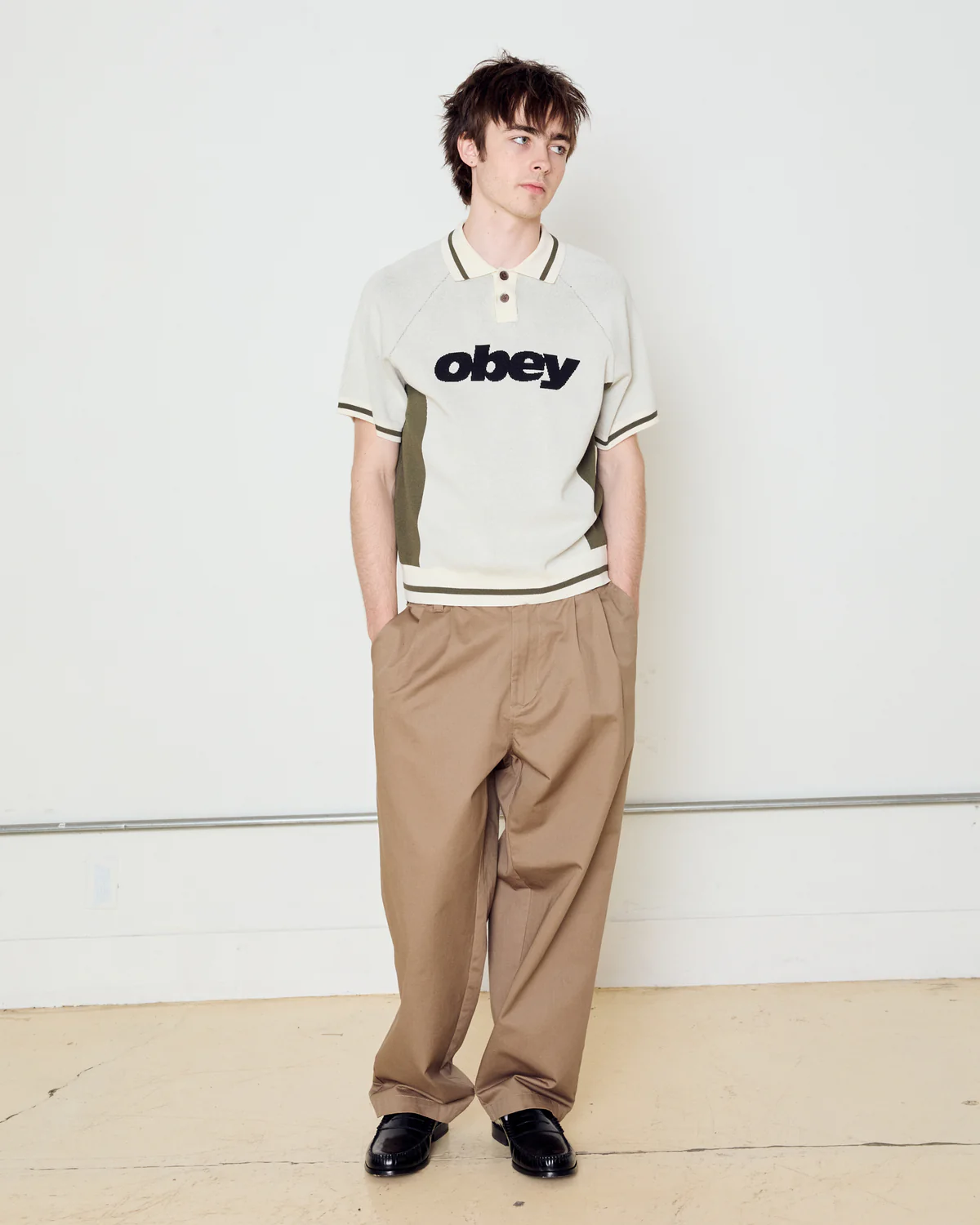 Obey Men Sport Polo Sweater
