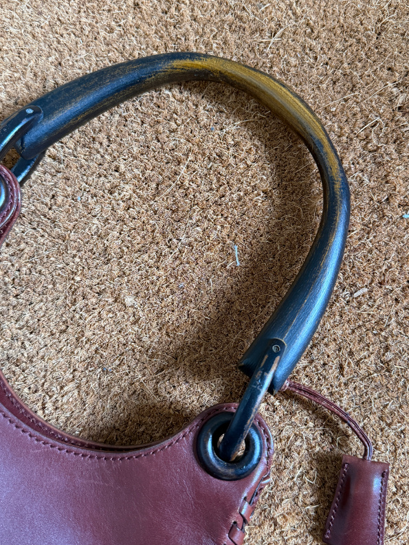 RR ARCHIVE Gucci Leather & Wood Handle Shoulder Bag