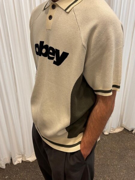 Obey Men Sport Polo Sweater