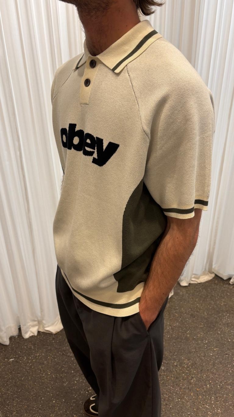 Obey Men Sport Polo Sweater
